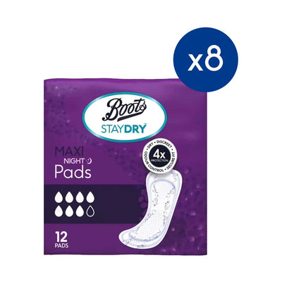 Boots Boots Staydry Maxi Night Incontinence Liners 96 Count- Buy online at McGrocer