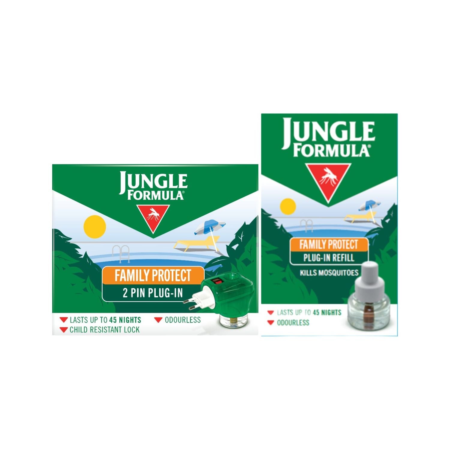 Jungle Formula mosquito repellent plug in refill bundle 35ml, UK version