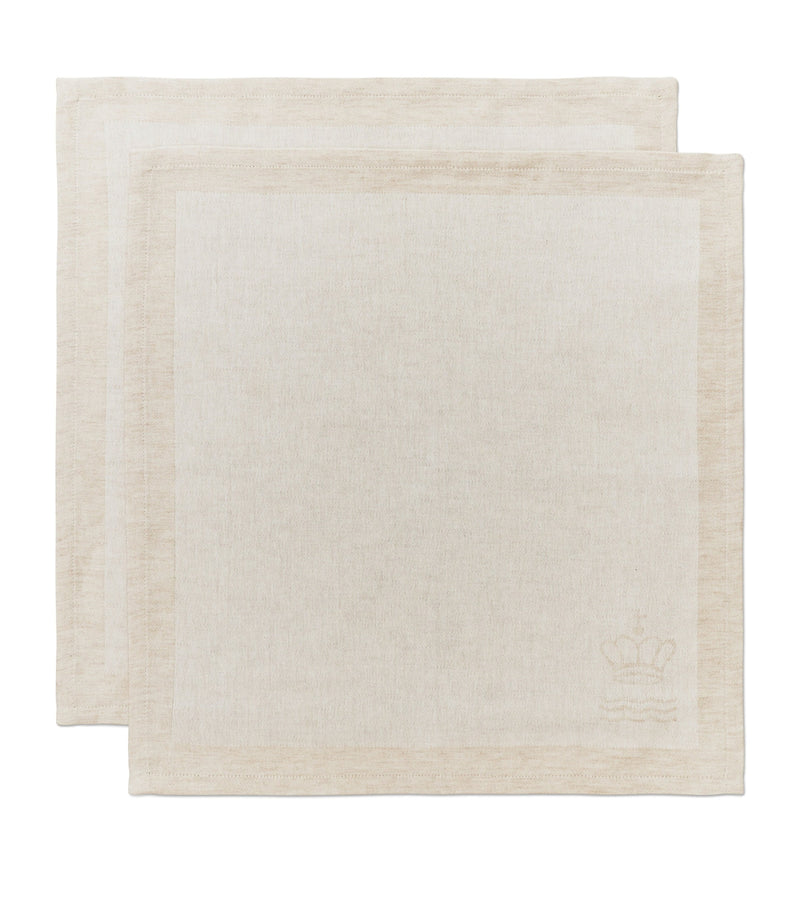 Royal Copenhagen Jacquard Waves fabric napkins 45cm x 45cm, imported from the UK