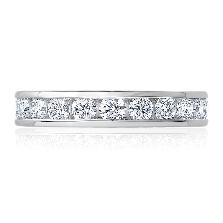 Costco eternity ring round brilliant cut channel set size P (British brand)
