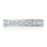 Costco eternity ring round brilliant cut channel set size P (British brand)
