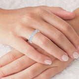 Costco eternity ring round brilliant cut channel set size P (British brand)
