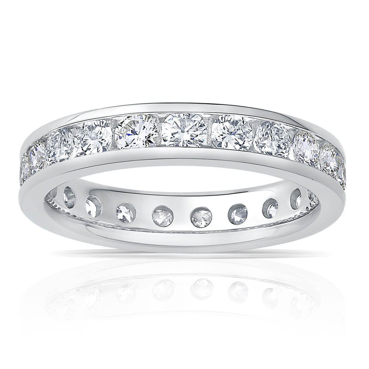2.00ctw diamond eternity ring in platinum size N, imported from the UK