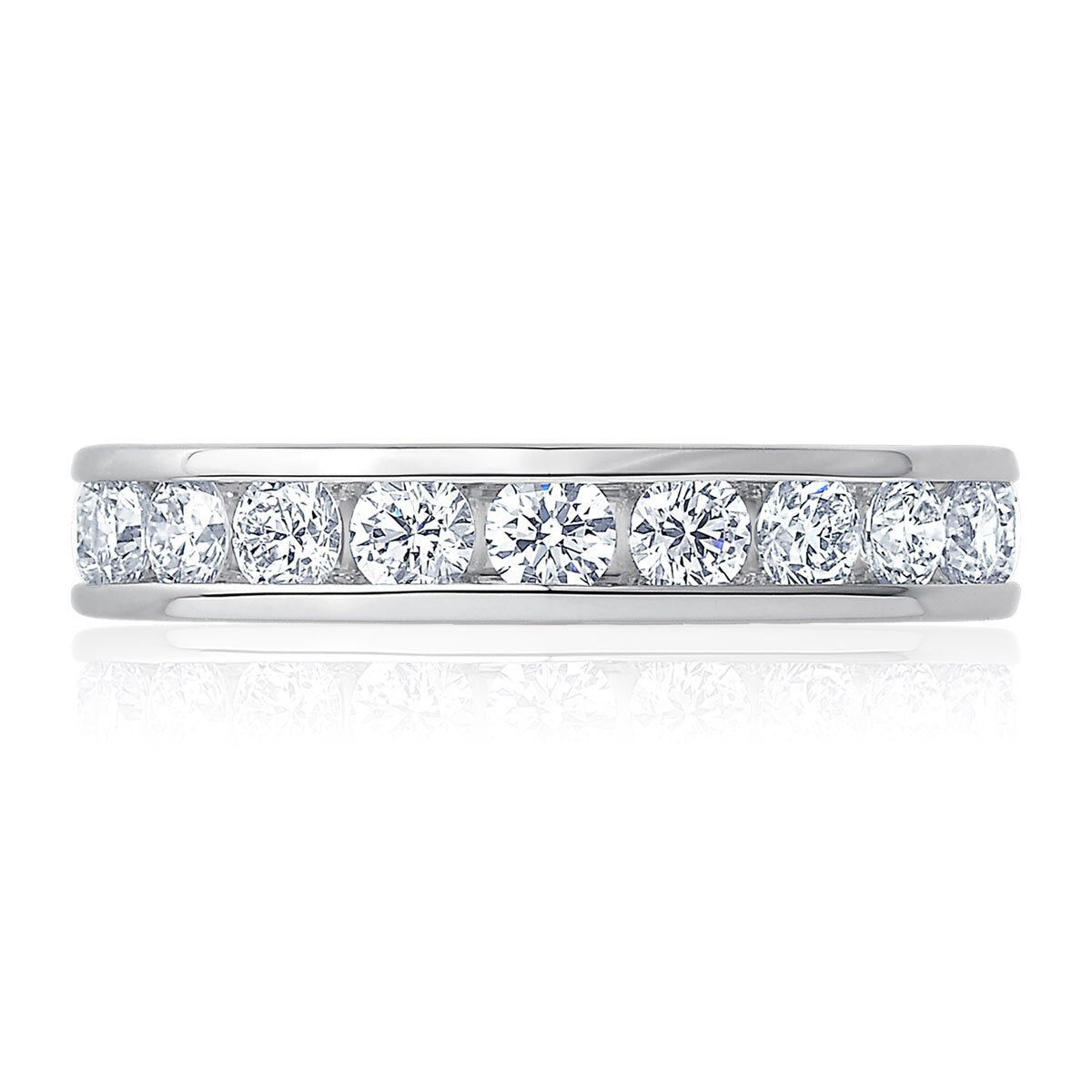 Costco eternity ring round brilliant cut channel set size P (British brand)