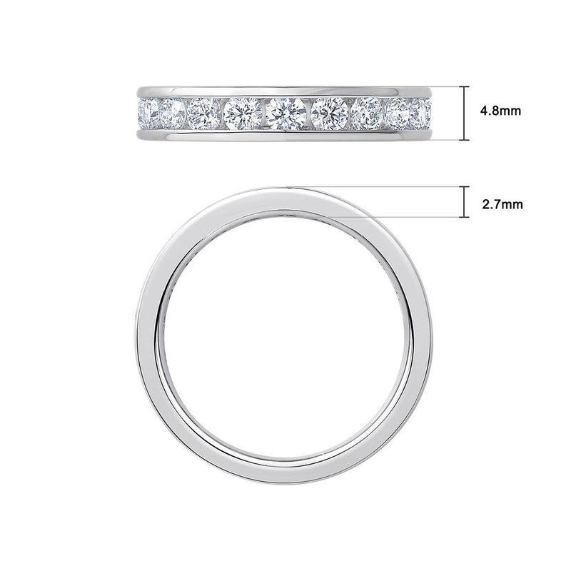 Costco diamond eternity ring 2ctw round brilliant size K-P - British product