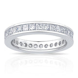 Costco 2ct princess cut diamond eternity ring platinum - British product