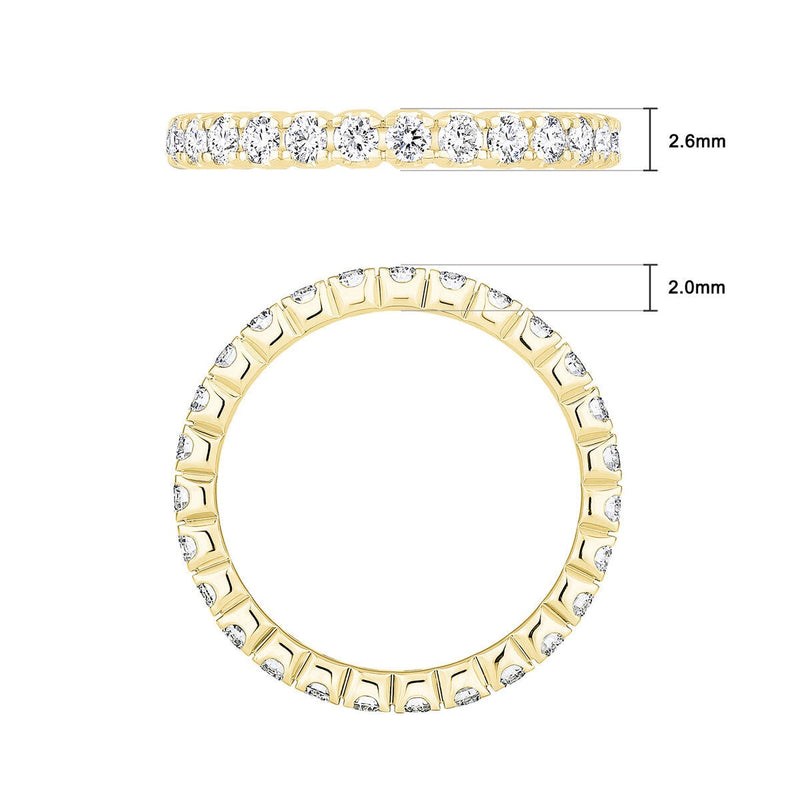 Costco 1ct round brilliant diamond eternity ring 18ct gold - British product