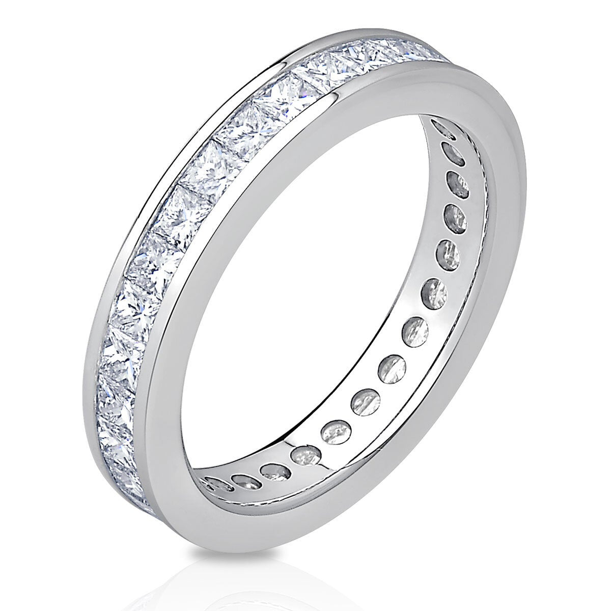 Costco 2ct princess cut diamond eternity ring platinum - British product