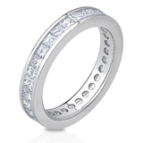 Costco 2ct princess cut diamond eternity ring platinum - British product