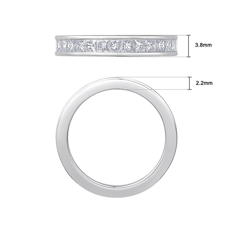 Costco platinum princess cut diamond eternity ring 2.00ctw, UK version