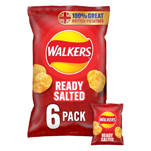 Walkers Ready Salted Multipack Crisps   6 per pack GOODS M&S   