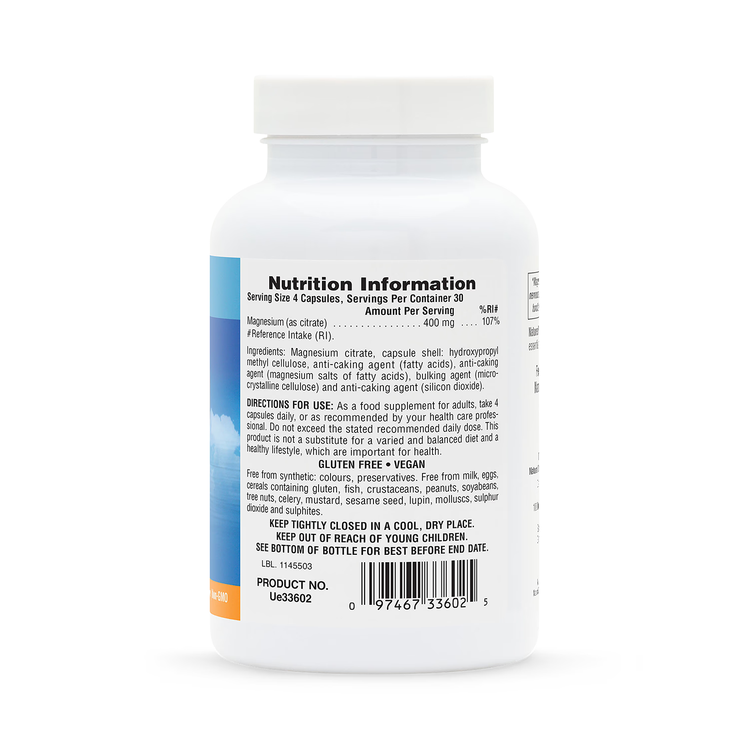NaturesPlus Magnesium Citrate 120 capsules, imported from the UK