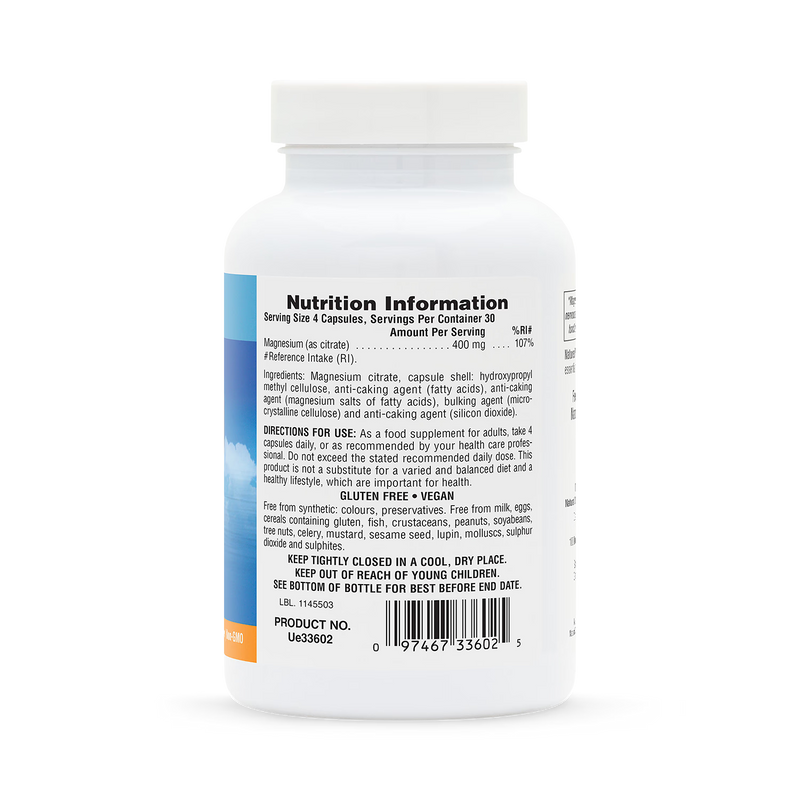 NaturesPlus Magnesium Citrate 120 capsules, imported from the UK