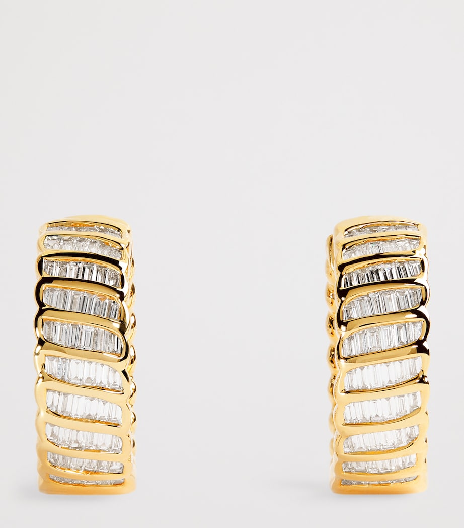 Anita Ko diamond hoop earrings in 18kt yellow gold - British product