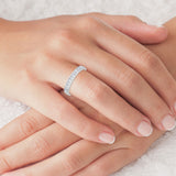 Costco princess cut diamond half eternity ring size P, imported from the UK