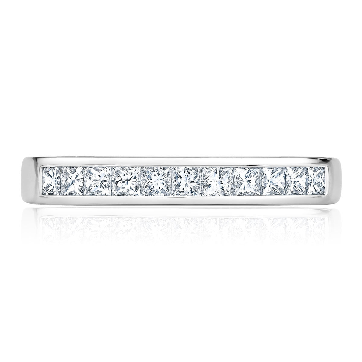Costco princess cut diamond half eternity ring size P, imported from the UK
