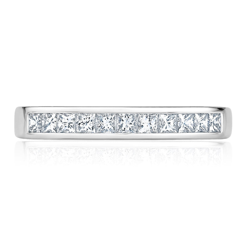 Costco princess cut diamond half eternity ring size P, imported from the UK