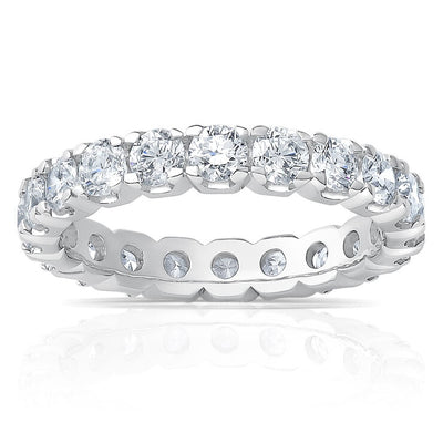 Costco UK Costco Platinum 2.00ctw Diamond Eternity Ring Round Brilliant Cut Sizes K-P- Buy online at McGrocer