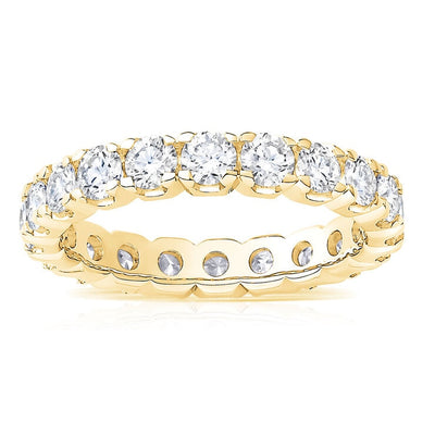 Costco UK Costco Round Brilliant Cut Diamond Eternity Ring 18ct Yellow Gold UK Ring Size K-P- Buy online at McGrocer