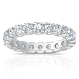 2ctw round brilliant diamond eternity ring platinum size M - British product