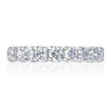 2ctw round brilliant diamond eternity ring platinum size M - British product