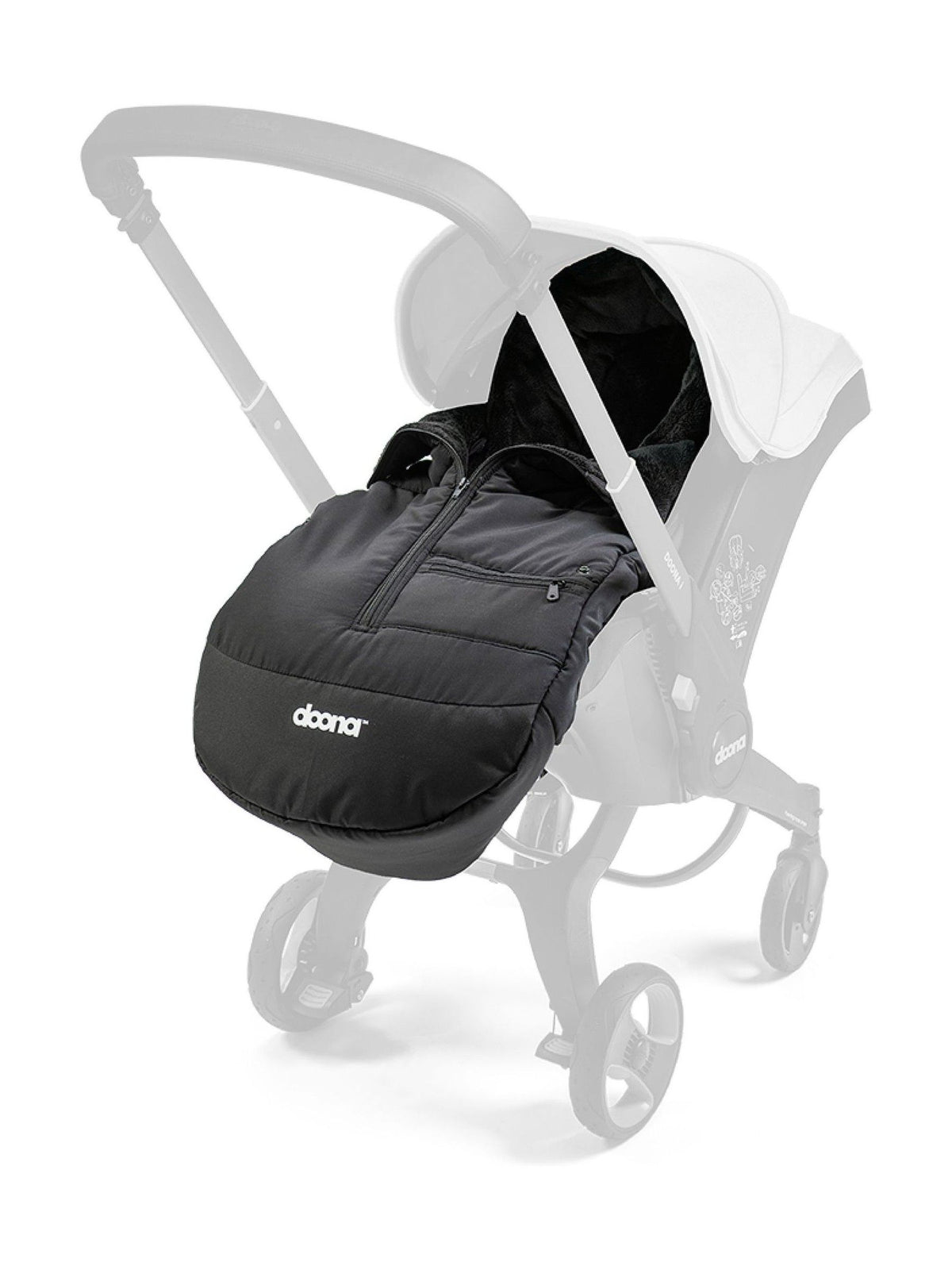 Doona Schwarzer Fusssack Bezug Winter Baby Accessoire, UK Version