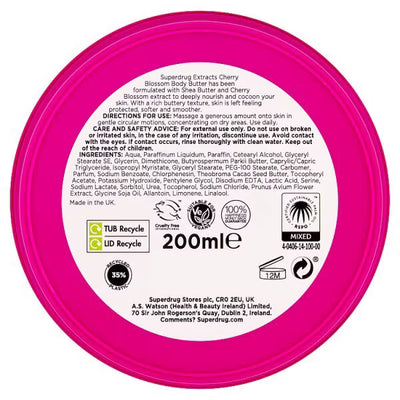 Superdrug Superdrug Extracts Cherry Blossom Body Butter- Kjøp online hos McGrocer