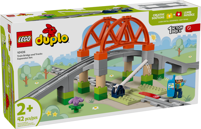 LEGO DUPLO Train Bridge and Tracks 42 Pieces (British brand)