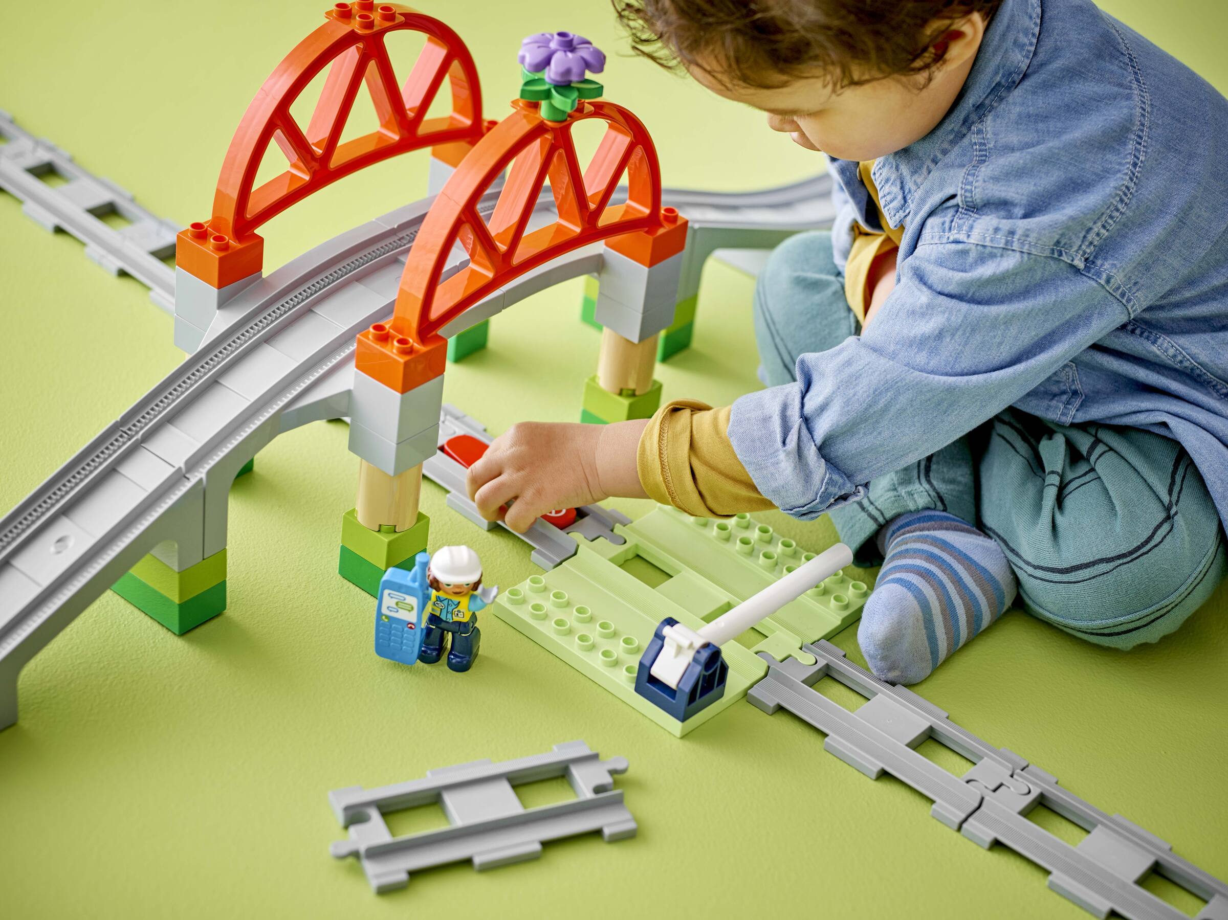 LEGO DUPLO Train Bridge and Tracks 42 Pieces (British brand)