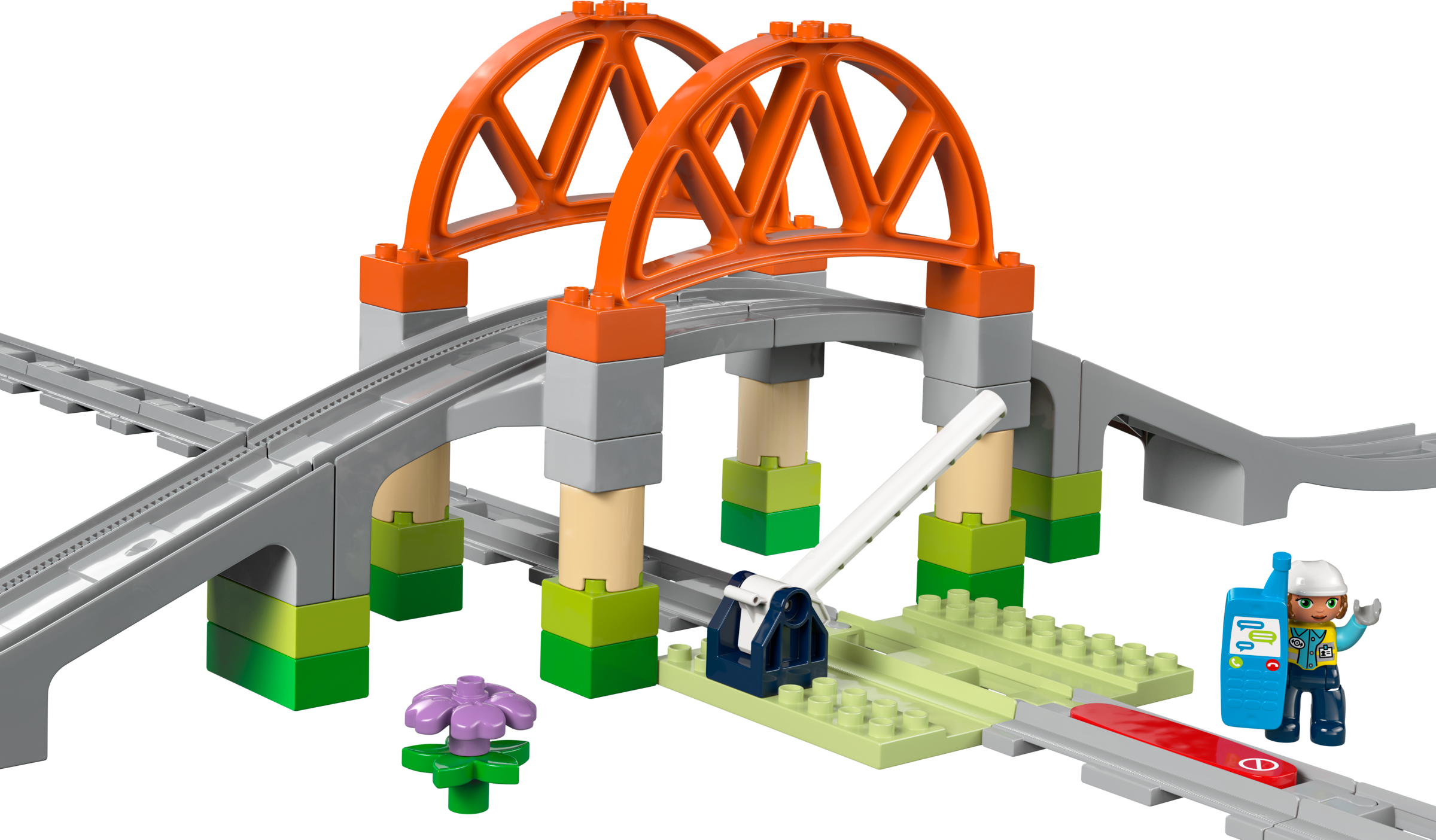 LEGO DUPLO Train Bridge and Tracks 42 Pieces (British brand)