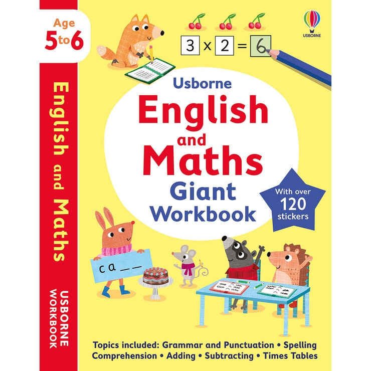 Usborne bumper workbook for children aged 5-8, imported from the UK