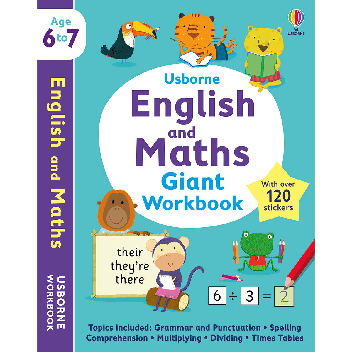 Usborne bumper workbook for children aged 5-8, imported from the UK