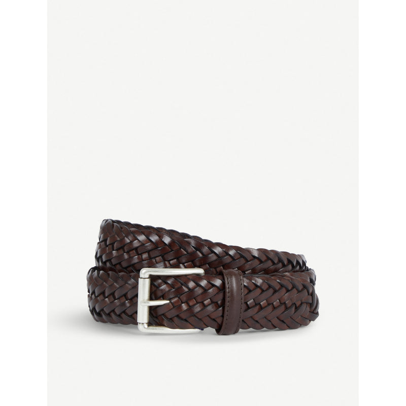Woven leather belt - 32