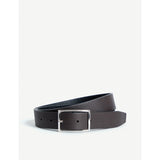 Grained leather reversible belt - 32