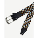 Anderson's woven elastic belt with leather trim (British brand)