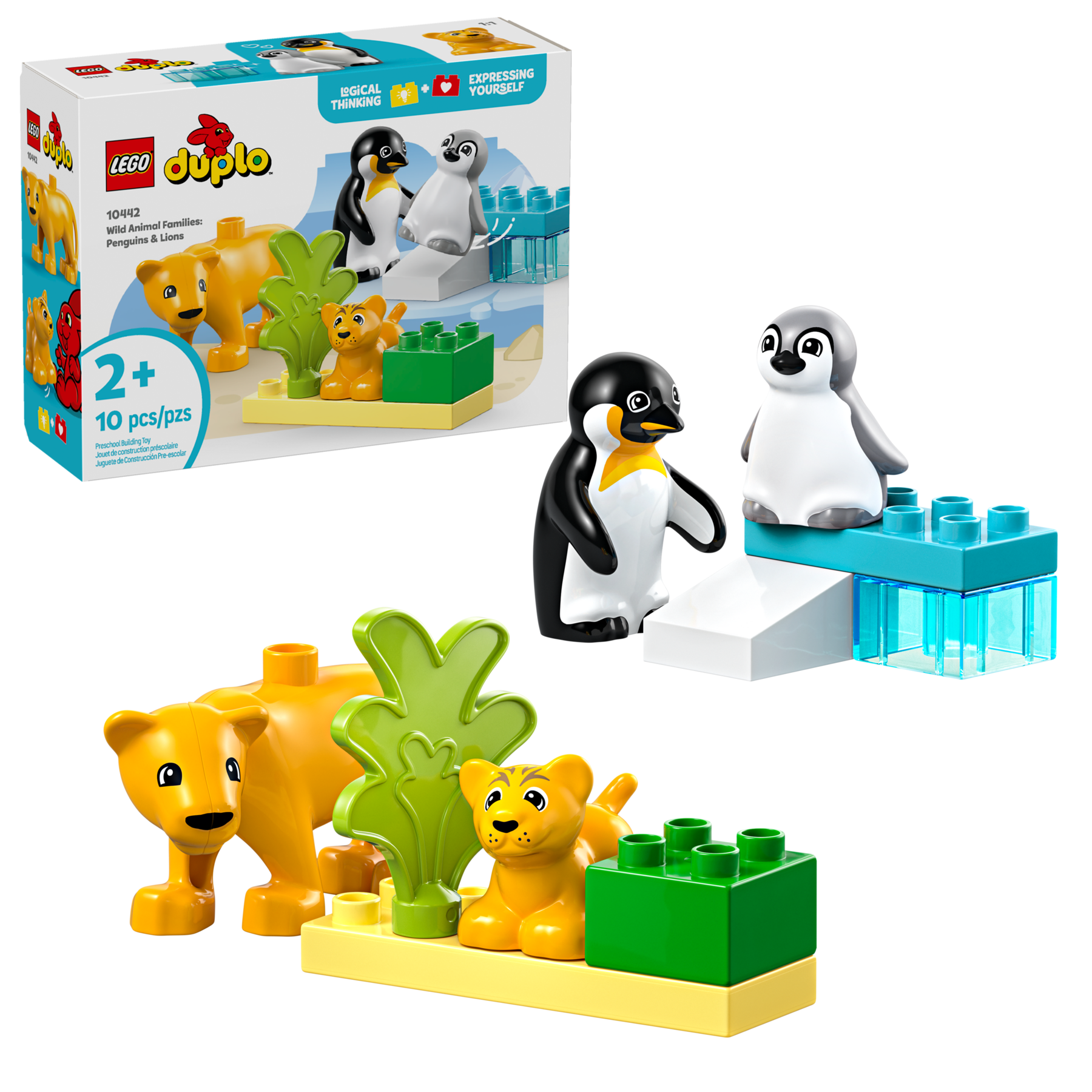 LEGO DUPLO Wild Animal Families Penguins Lions (British brand)