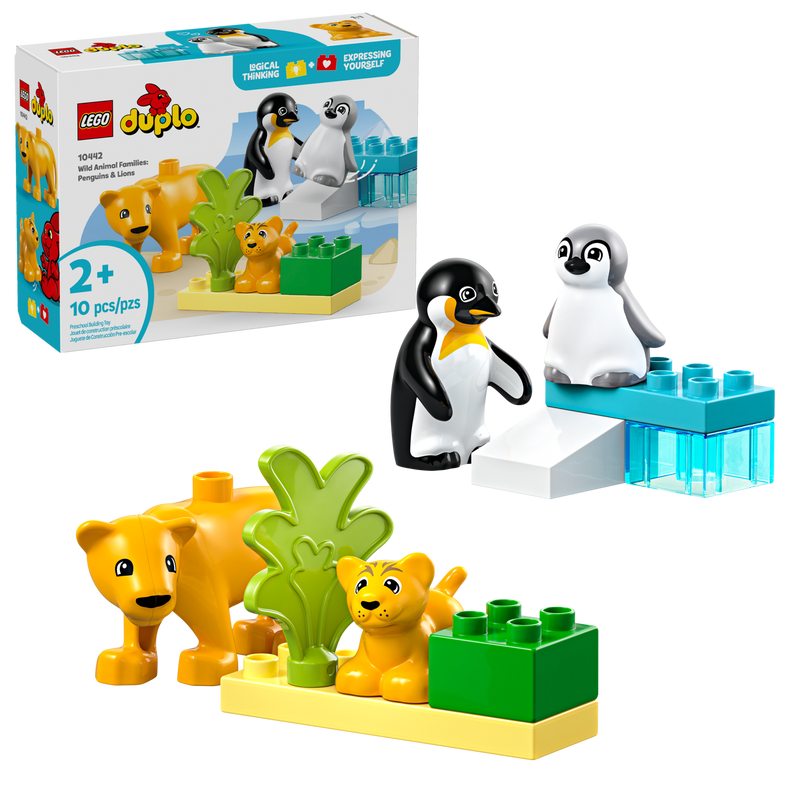 LEGO DUPLO Wild Animal Families Penguins Lions (British brand)