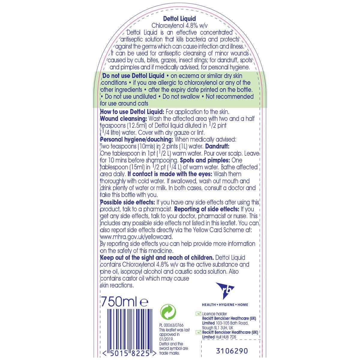 Dettol Antiseptic Liquid, 3 x 750ml GOODS Costco UK