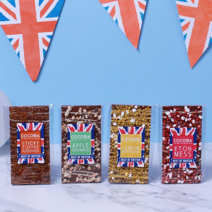 Cocoba Best Of British Chocolate Bar Set 8 x 100g