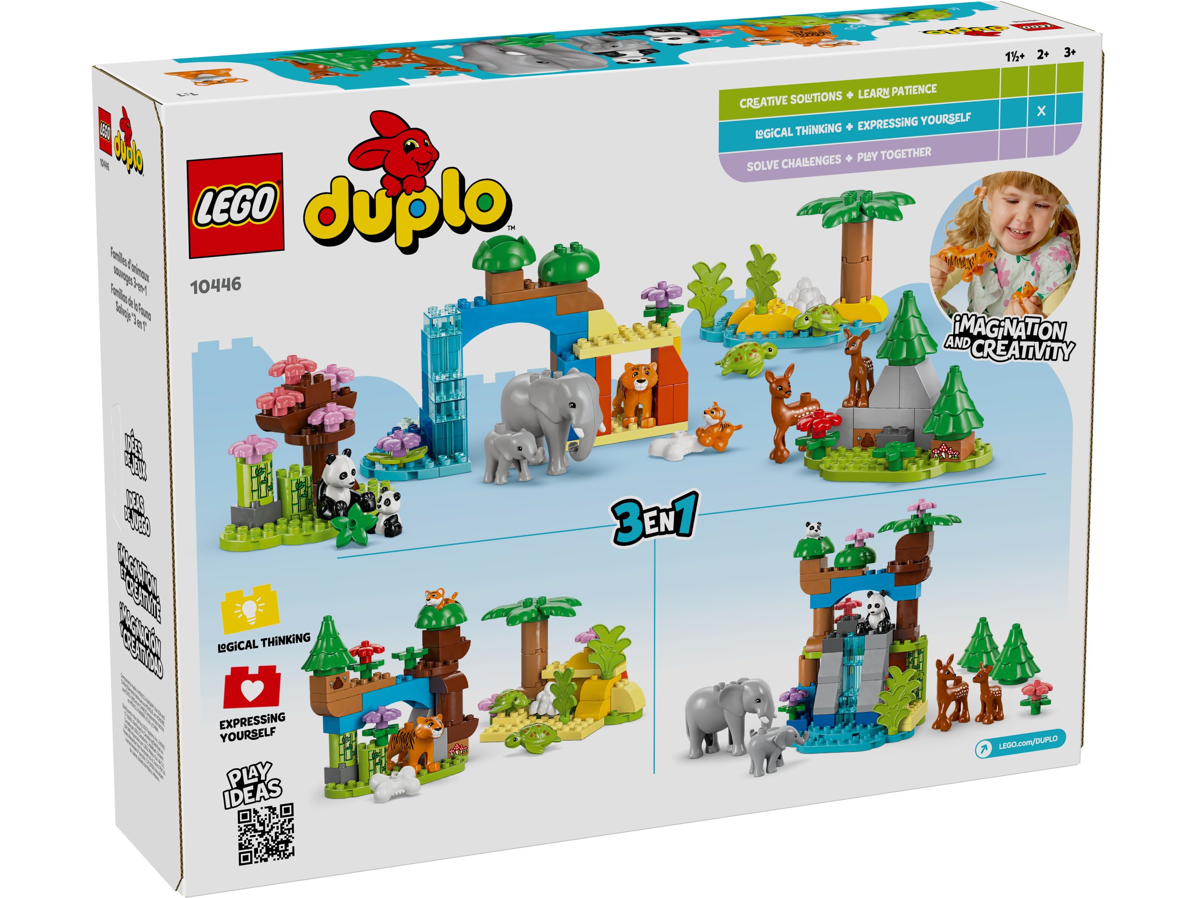 LEGO DUPLO Wild Animal Families Building Blocks 92 Pieces - British product
