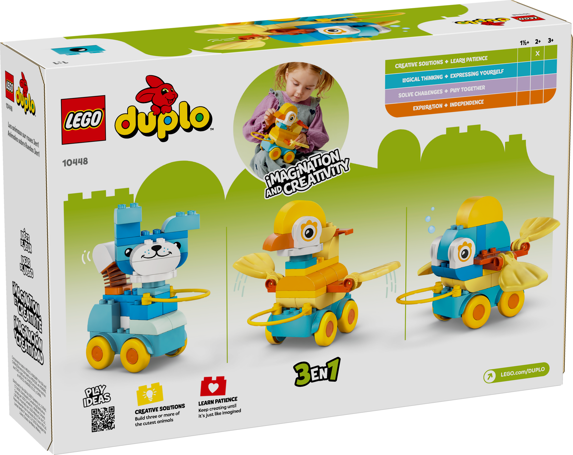 LEGO DUPLO 3in1 Animals on Wheels 58 Pieces - British product