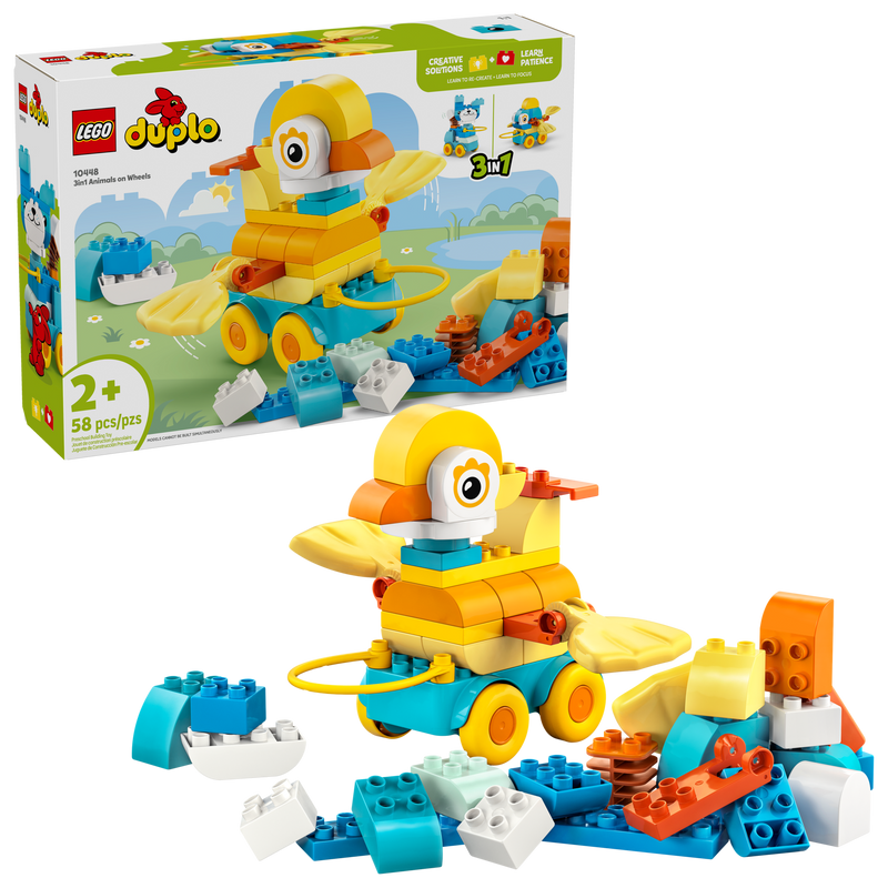 LEGO DUPLO 3in1 Animals on Wheels 58 Pieces - British product