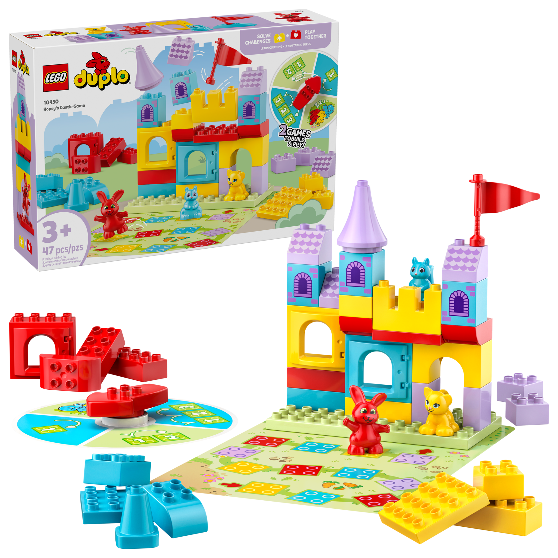 LEGO DUPLO Hopsy's Castle Board Game 47 Pieces, UK version