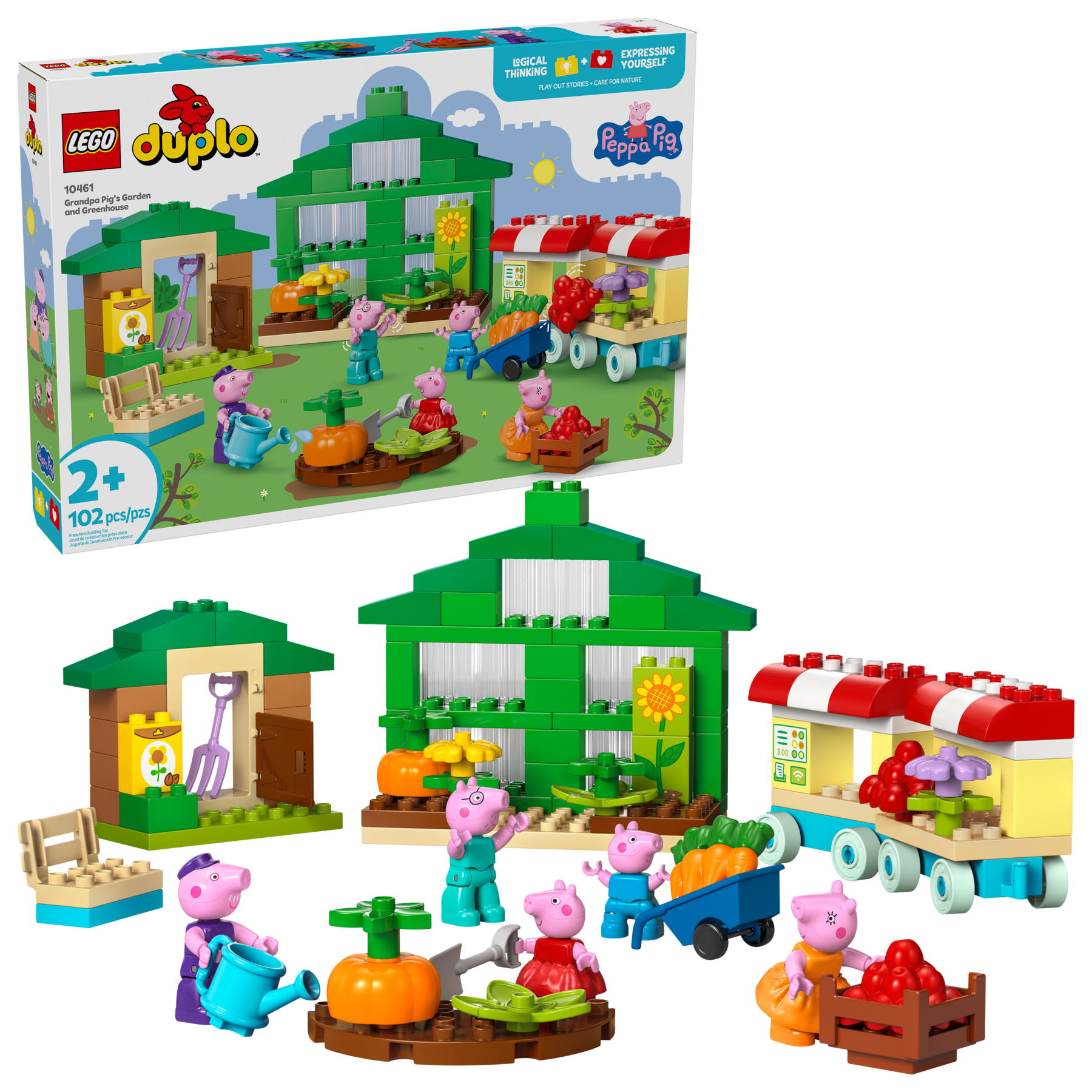 LEGO Duplo Grandpa Pig Garden and Greenhouse 102 Pieces, UK version