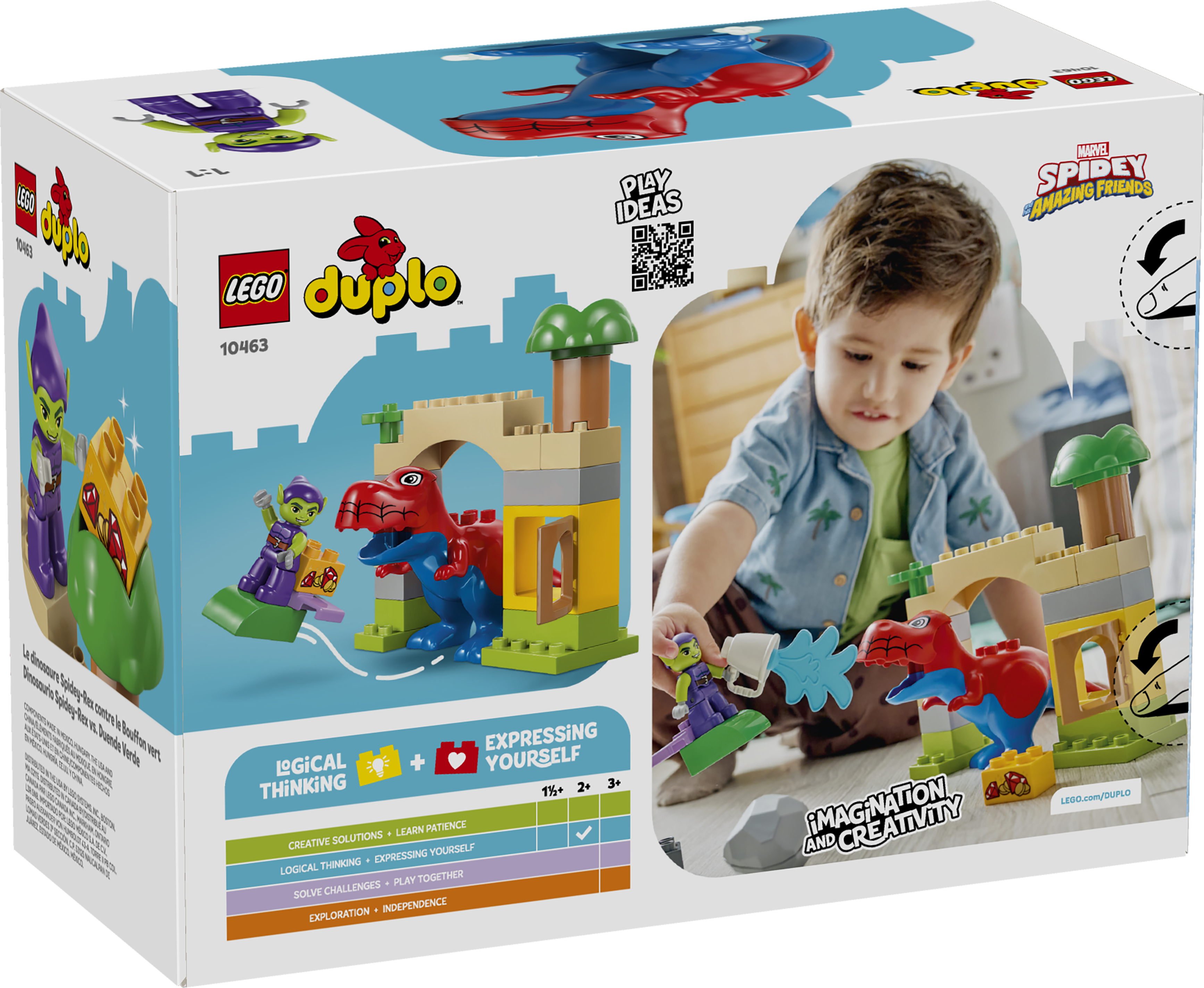 LEGO DUPLO Spidey-Rex vs Green Goblin 25-piece set, UK version