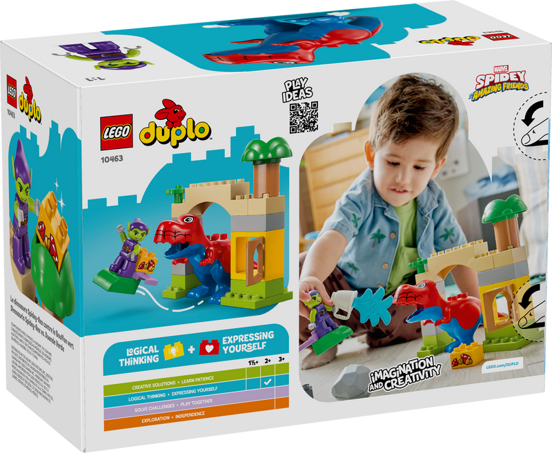 LEGO DUPLO Spidey-Rex vs Green Goblin 25-piece set, UK version