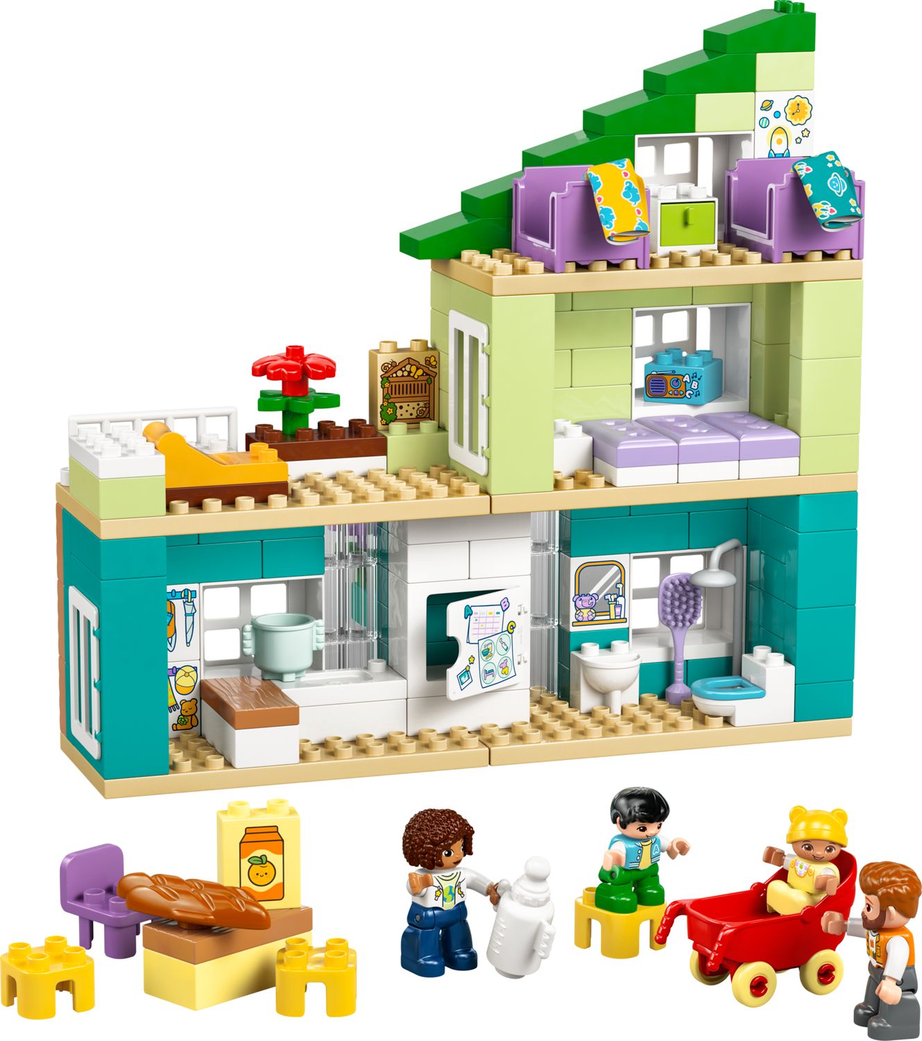 LEGO DUPLO 3-in-1 dollhouse with figures 166 pieces, imported from the UK