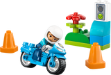 LEGO DUPLO Blue Police Motorcycle toddler playset, imported from the UK
