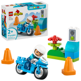 LEGO DUPLO Blue Police Motorcycle toddler playset, imported from the UK