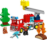 LEGO DUPLO fire truck with hose and firefighter, UK version